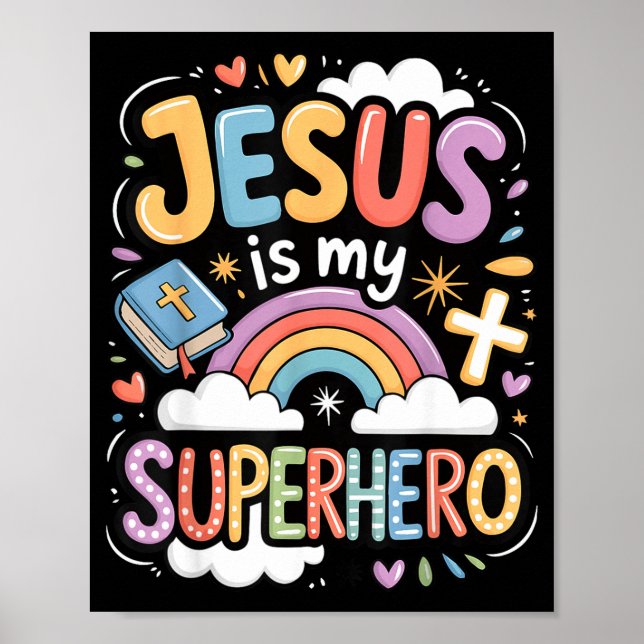 Poster Jesus É Meu Super-Herói (Frente)