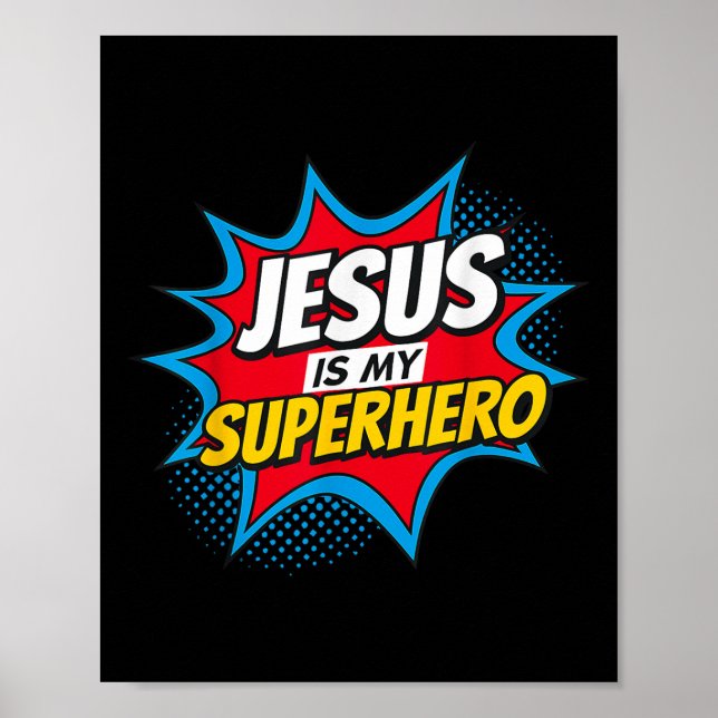 Poster Jesus é meu super-herói cristão (Frente)