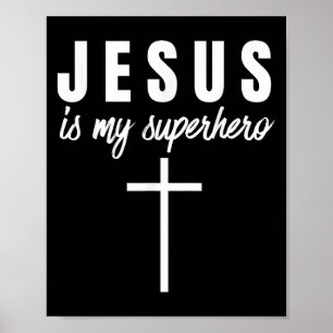 Poster Jesus É Meu Super Herói Engraçado Vbs Camp Christi