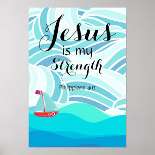 Poster Jesus é minha Força