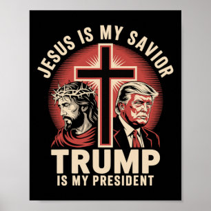Poster Jesus é o meu salvador, traga o meu presidente, Co