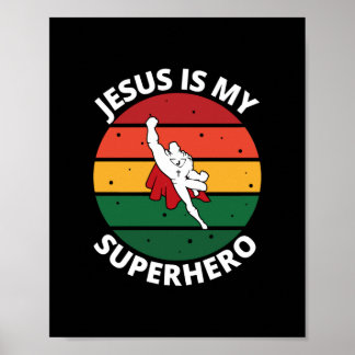 Poster Jesus é o meu super-herói cristão no Natal