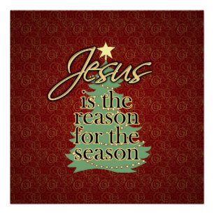 Póster Jesus é o Natal do cristão da razão