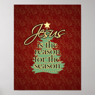 Póster Jesus é o Natal do cristão da razão