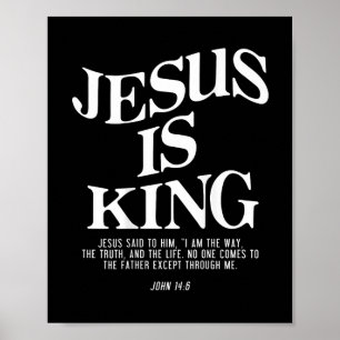 Poster Jesus é o rei John Bíblia verso religioso cristão