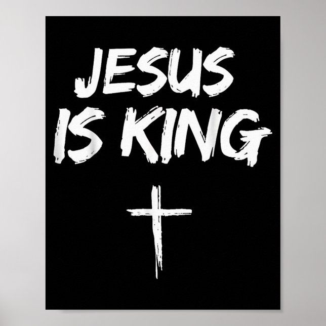 Poster Jesus é o Rei Versículo da Bíblia João 14_6 Deus C (Frente)