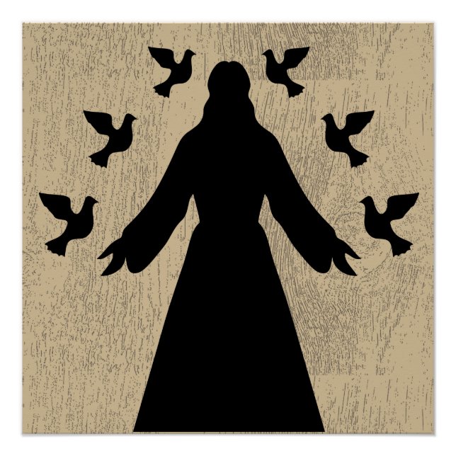 Póster Jesus e os Doves Silhouette Poster (Frente)