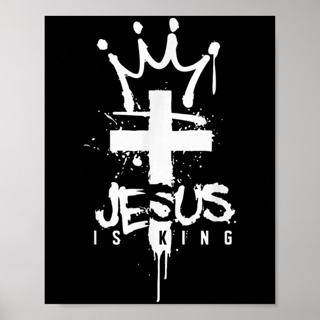 Poster Jesus é rei cristão (Frente)