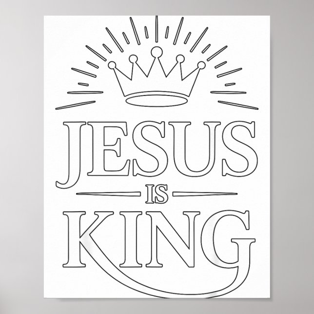 Poster Jesus É Rei Cristão  (Frente)