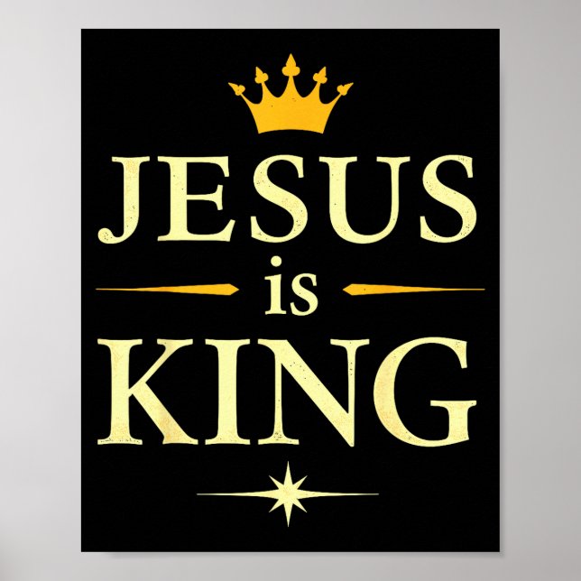 Poster Jesus É Rei _ Design de Fé Cristã  (Frente)