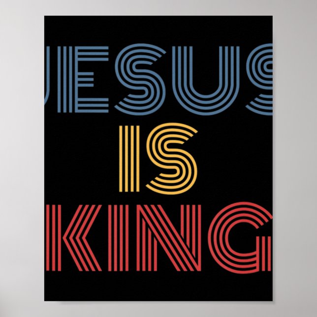 Poster Jesus é Rei T-ShirtJesus é o Rei roupa para vestir (Frente)