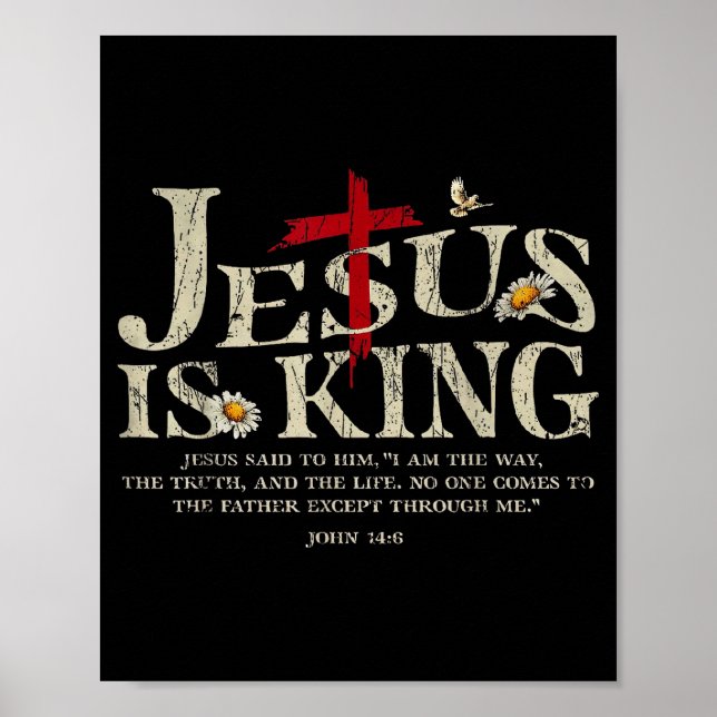 Poster Jesus é Rei Versículo Bíblico João 14_6 Deus Crist (Frente)