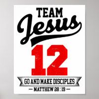 Jesus E Time de Beisebol Jesus Cristão Mateus 28