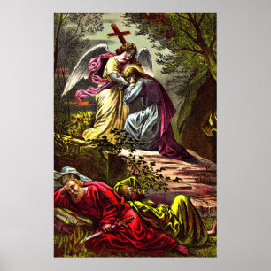 Poster Jesus em Gethsemane que fala ao ângulo
