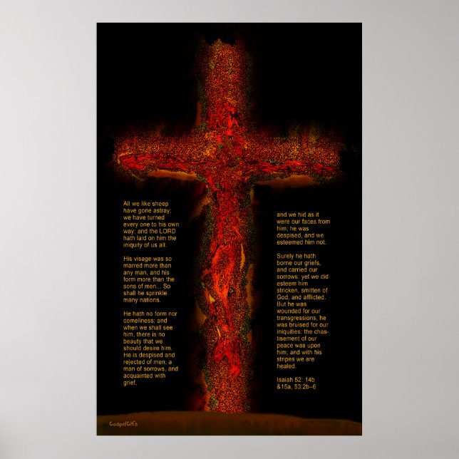 Póster Jesus em Isaiah 53 (Frente)