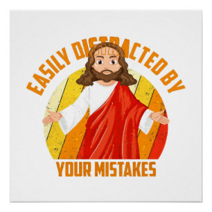Póster Jesus engraçado