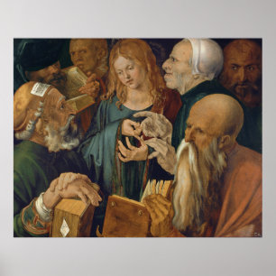 Poster Jesus entre os Médicos de Albrecht Durer