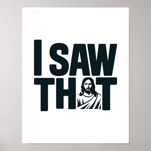 Poster Jesus está observando você, Eu Vi Aquela Piada do  (Frente)