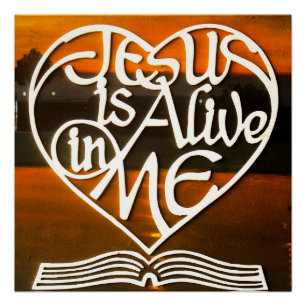 Póster JESUS está vivo em mim Divine Glossy