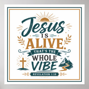 Poster Jesus Está Vivo. Esse É Todo O Clima Citação Bíbli