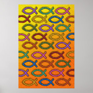 PÓSTER JESUS FISH DESIGN