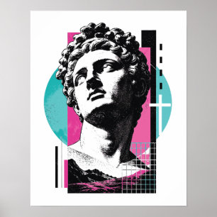 Poster Jesus Grego Retro Brutalista Colossenses 2:3