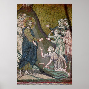 Póster Jesus Healing the Crippled and the Blind