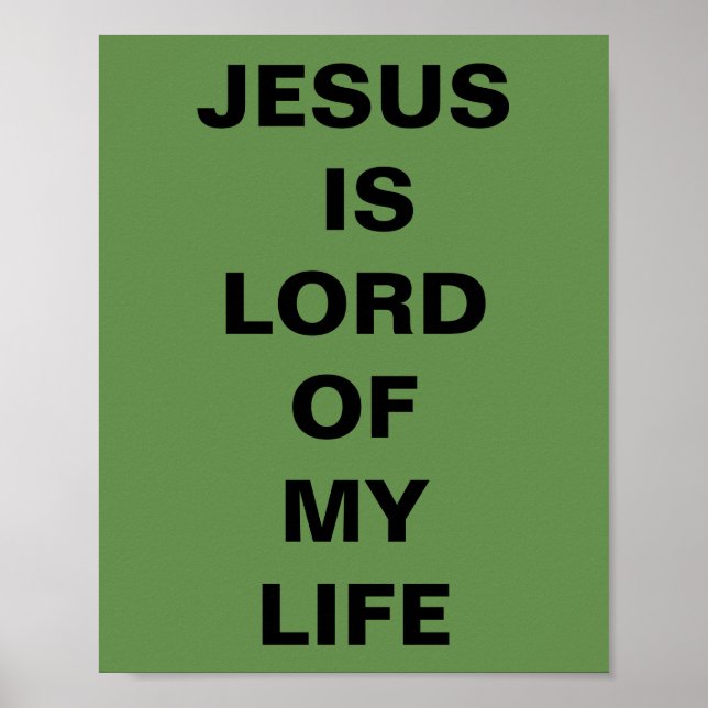 Poster "Jesus Is Lord Of My Life" (Frente)