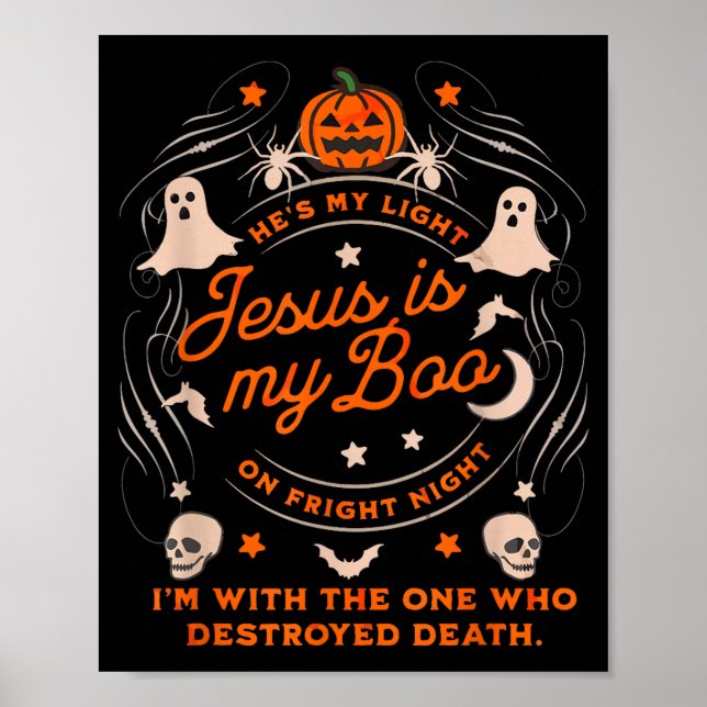 Poster Jesus Is My Boo Soky Christian Funny Halloween  (Frente)