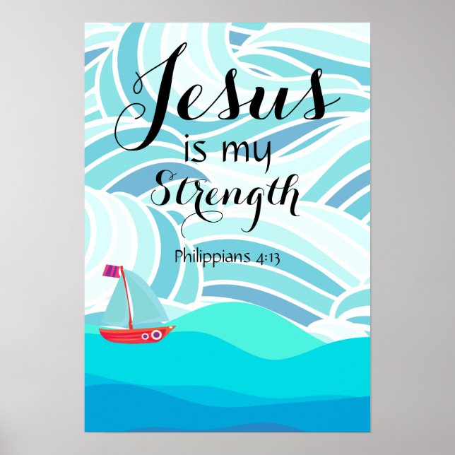 Poster Jesus is my Strength (Frente)