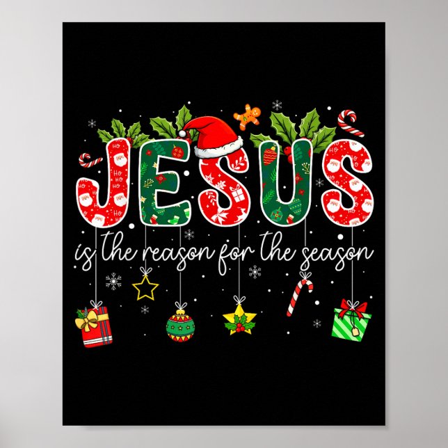 Poster Jesus Is The Reason For The Season Christmas Chris (Frente)