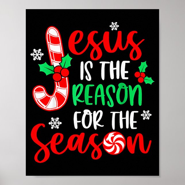 Poster Jesus Is The Reason For The Season Christmas Xmas  (Frente)