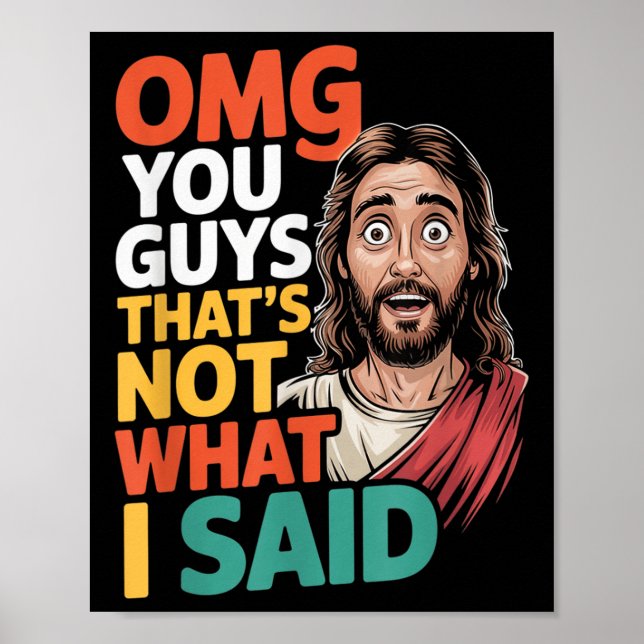 Poster Jesus Isso Não é O Que Disse Deus Religioso Cristã (Frente)