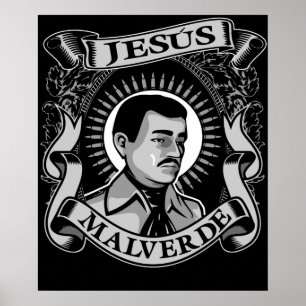 Poster Jesus Malverde Gift mexicano Herói Jesus Malverde