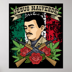 Poster Jesus Malverde Gift Women & Men Jesus Malverde
