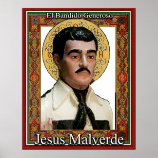 Póster Jesus Malverde O Generoso Bandido