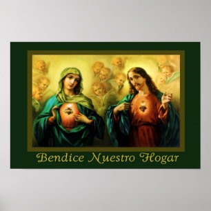 Póster Jesus & Maria Bendice Nuestro Hogar espanhol