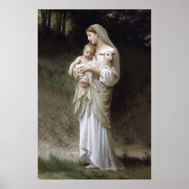 Póster Jesus, Mary e o carneiro grande. (Frente)