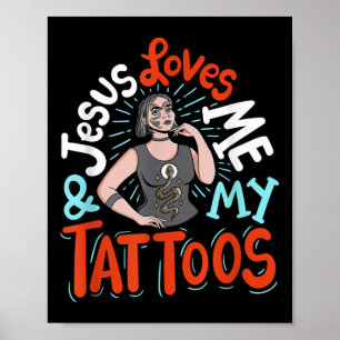 Poster Jesus Me Ama E Minhas Tatuagens