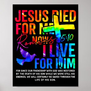 Poster Jesus Morreu Por Mim Agora Eu Vivo Para Ele Cristã