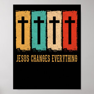 Poster Jesus Muda Tudo Vintage Sunset