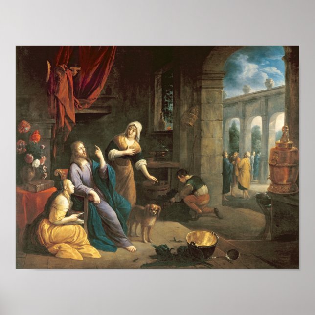 Póster Jesus na Casa de Martha e Maria (Frente)