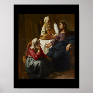 Póster Jesus na casa de Mary e de Martha