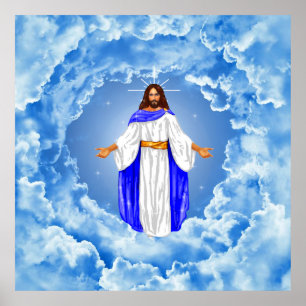 Poster Jesus nas Nuvens