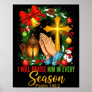 Poster Jesus Natal Eu Vou Louvá-Lo Em Todas as Estações