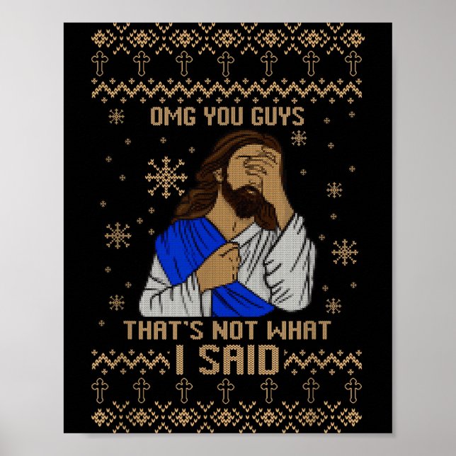Poster Jesus Natal Feio Omg Pessoal Isso Não É O Que  (Frente)