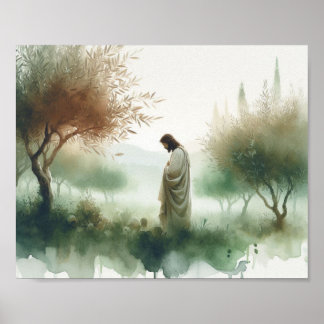 Poster Jesus no jardim do getsêmani