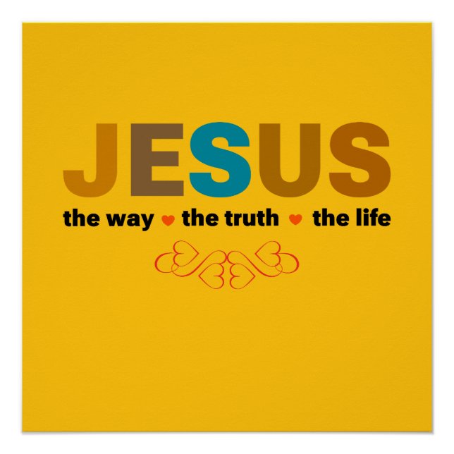 PÓSTER JESUS. O CAMINHO, A VERDADE, A VIDA. (Frente)