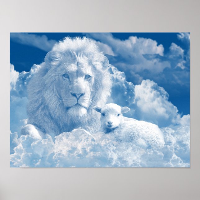 POSTER JESUS O LAMB E JESUS O LÍON (Frente)