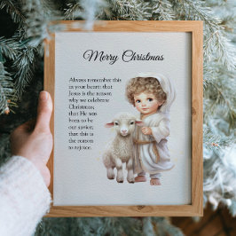 Poster Jesus, O Lambe Do Natal De Deus